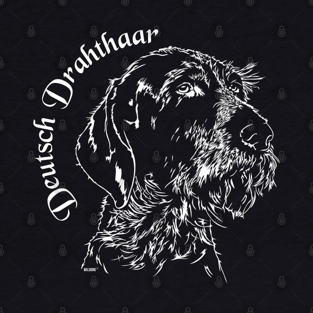 Deutsch Drahthaar Dog Portrait by wilsigns
